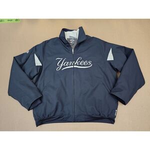 MLB New York Yankees Majestic Therma Base Jacket Size Large Women's Blue/white